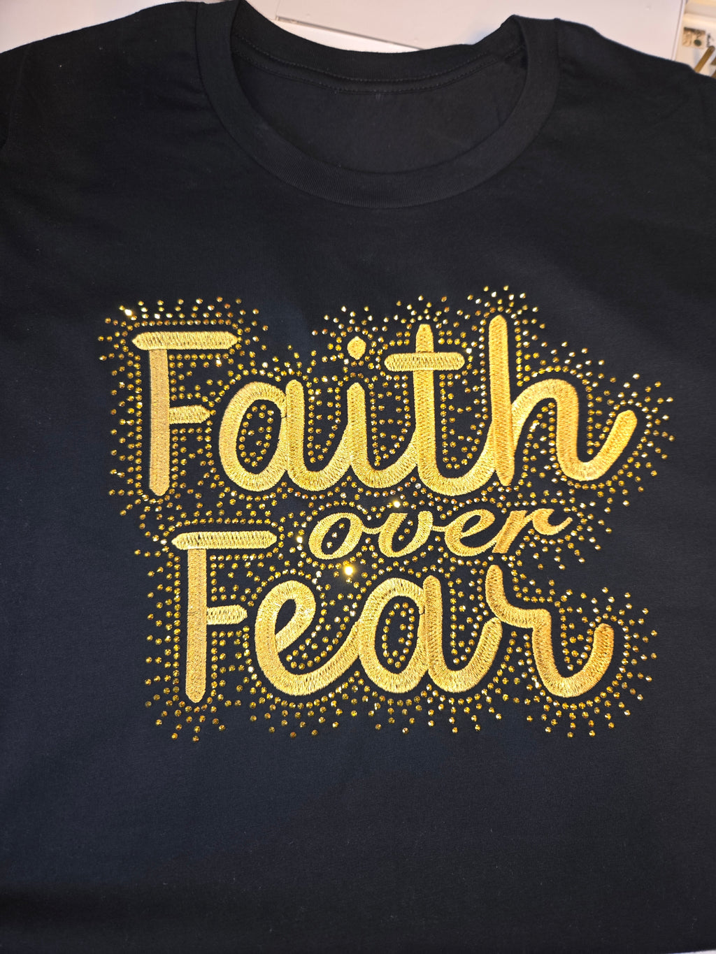 Faith over Fear Embroidery Design