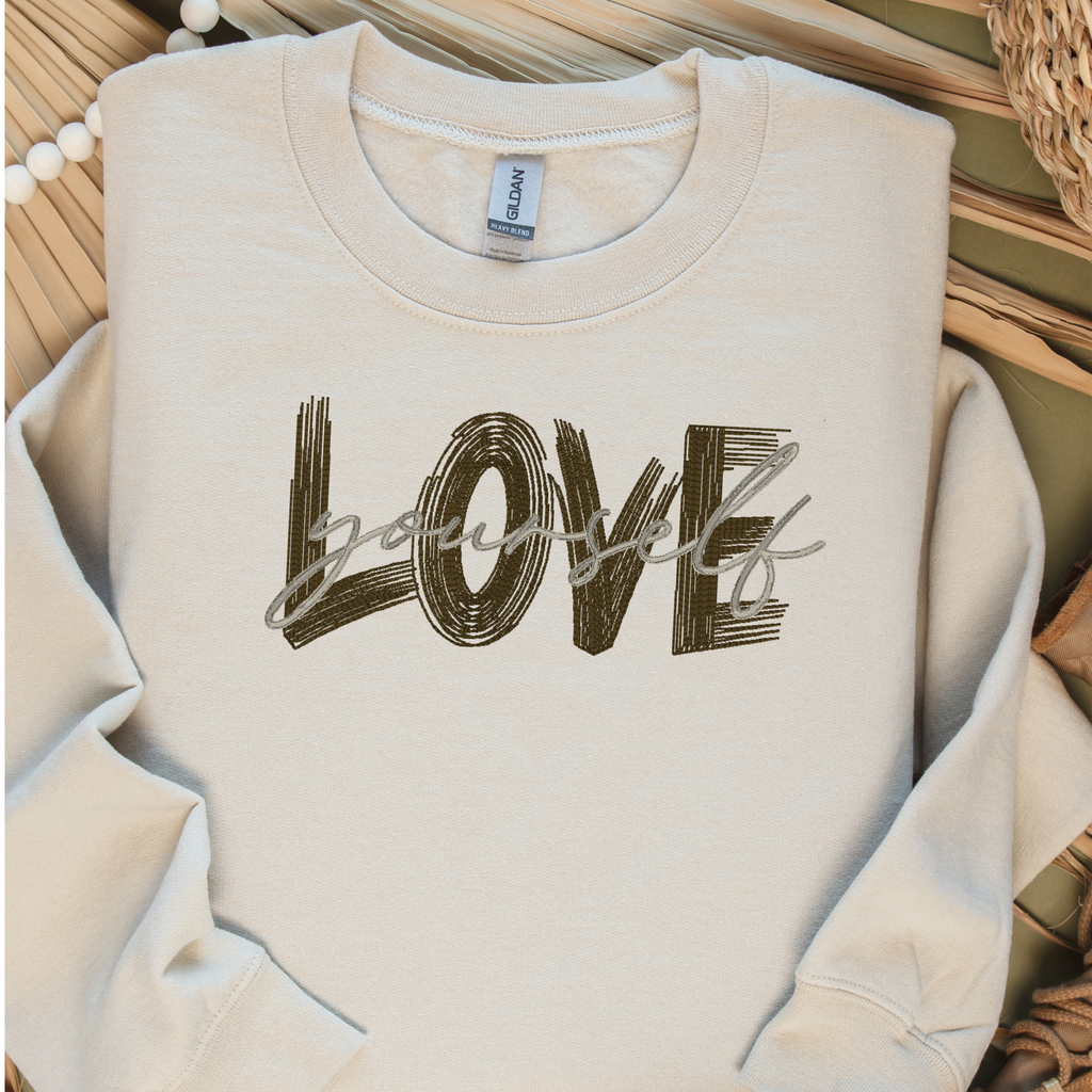Love Yourself Embroidery Design